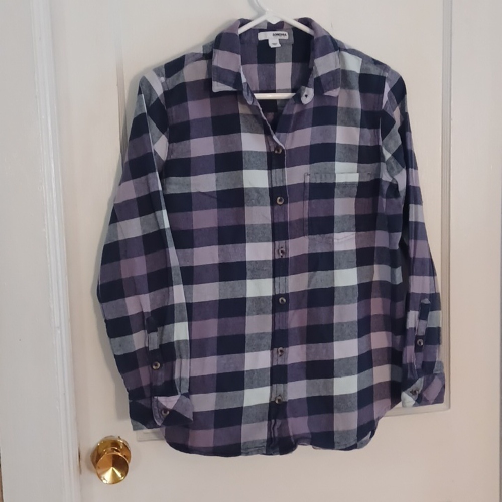 Sonoma flannel shirt women's size medium